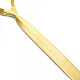 Галстук Gofin узкий бежево-желтый однотонный FGN-32