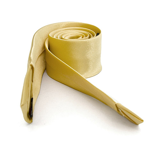 Галстук Gofin узкий бежево-желтый однотонный FGN-32