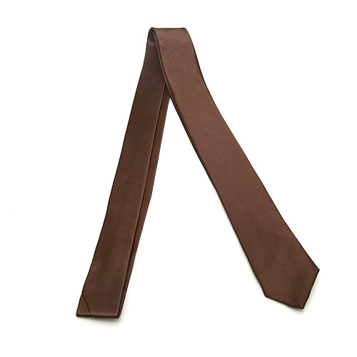 Краватка Gofin вузька Коричнева однотонна FGN-35