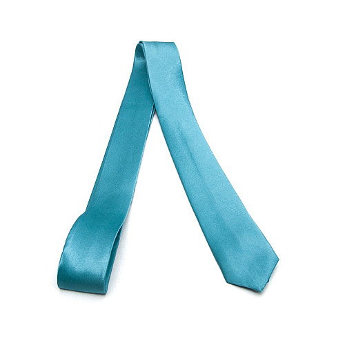Галстук Gofin узкий ярко-бирюзовый однотонный FGN-36