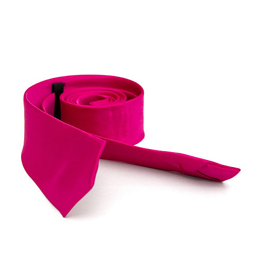 Галстук Gofin узкий цвета фуксия однотонный FGN-37