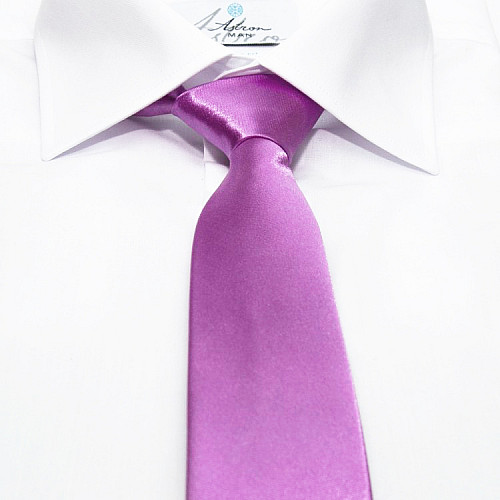 Галстук Gofin узкий светло-фиолетовый однотонный FGN-38