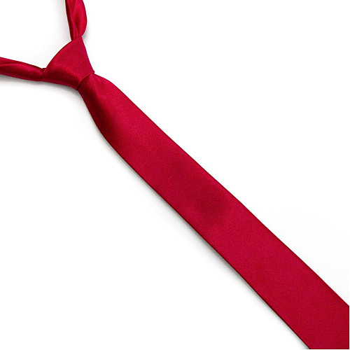 Галстук Gofin узкий темно-красный однотонный FGN-40