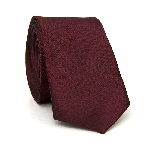 Краватка Gofin вузька бордова однотонна FGN-41