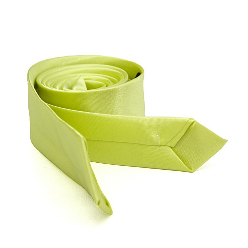 Галстук Gofin узкий светло-оливковый однотонный FGN-43