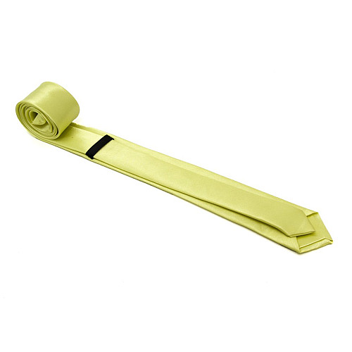 Галстук Gofin узкий светло-оливковый однотонный FGN-43