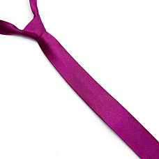 Краватка Gofin вузька винно-пурпурова однотонна FGN-44