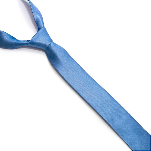 Узкий голубой галстук Gofin FGN-45
