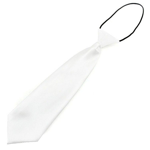 Детский белый галстук Gofin однотонный FGND-2205