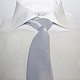 Светло-серый сатиновый галстук Gofin узкий однотонный с голубым оттенком FGS-21001