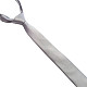 Светло-серый сатиновый галстук Gofin узкий однотонный с голубым оттенком FGS-21001