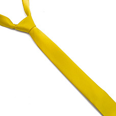 Желтый сатиновый галстук Gofin узкий однотонный FGS-21002