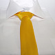 Золотиста сатинова краватка Gofin вузька однотонна FGS-21003