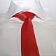 Красный сатиновый галстук Gofin узкий однотонный FGS-21006