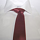 Бордовый сатиновый галстук Gofin узкий однотонный FGS-21008