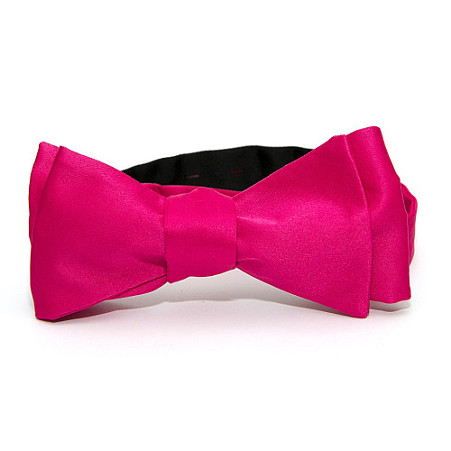 Галстук бабочка самовяз фуксия однотонная GB-33-19