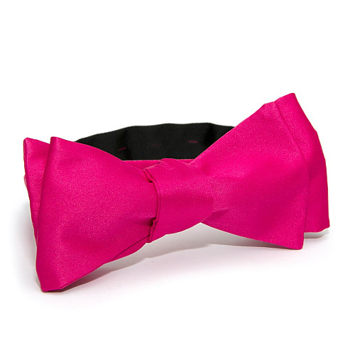 Галстук бабочка самовяз фуксия однотонная GB-33-19