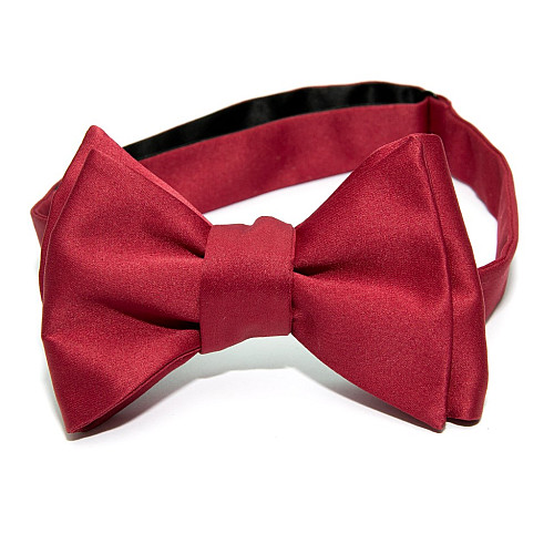 Краватка метелик самовяз бордовий однотонний GB-33-23