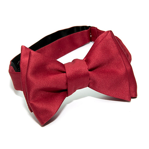 Краватка метелик самовяз бордовий однотонний GB-33-23