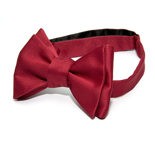 Краватка метелик самовяз бордовий однотонний GB-33-23