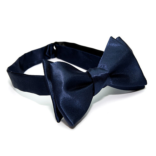 Краватка метелик самовяз темно-синій однотонний GB-33-26
