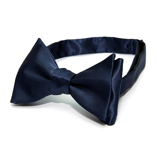 Краватка метелик самовяз темно-синій однотонний GB-33-26