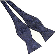 Галстук бабочка самовяз темно-синяя пейсли GB-33-30