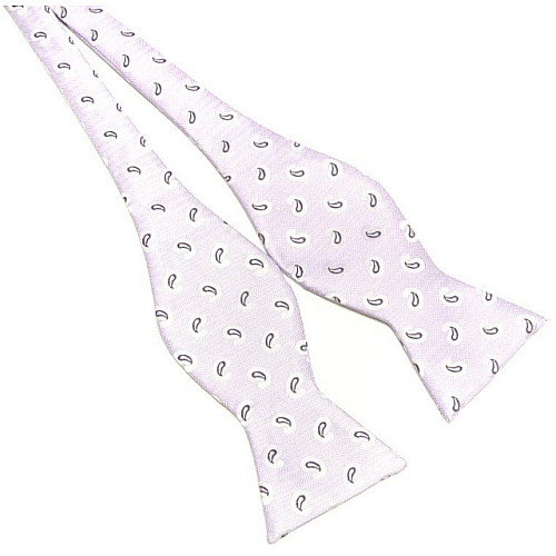 Галстук бабочка самовяз сиреневая пейсли GB-33-36