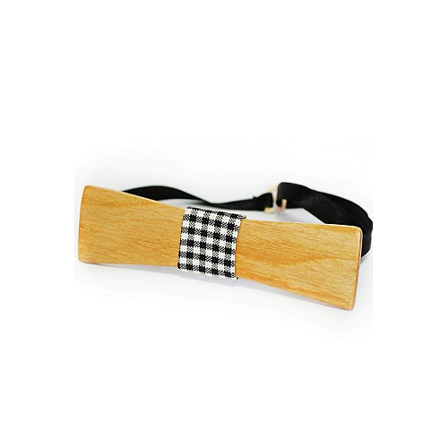 Деревянная галстук бабочка прямокутная GBD-334