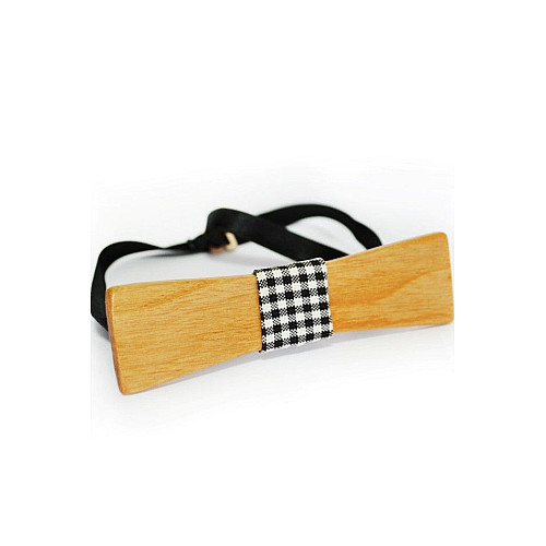 Деревянная галстук бабочка прямокутная GBD-334