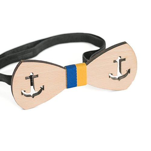 Деревянная галстук бабочка с вырезом якоря GBD-376