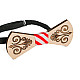 Деревяний краватка метелик з гравіруванням візерунок GBD-387