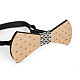 Деревянная галстук бабочка с гравировкой триугольников GBD-388