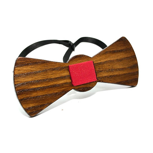 Деревянная бабочка классика темная GBD-430