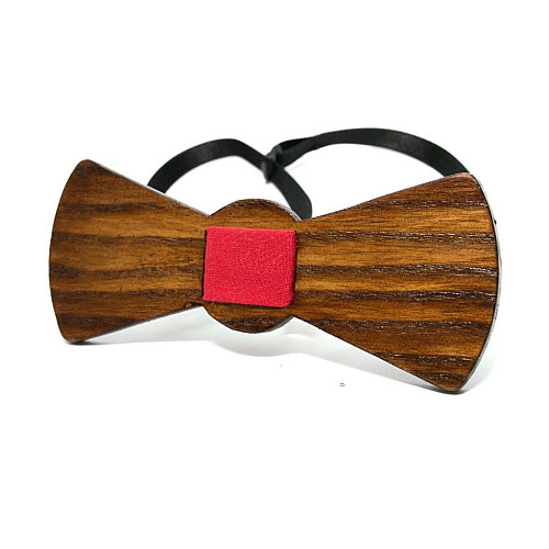 Деревянная бабочка классика темная GBD-430