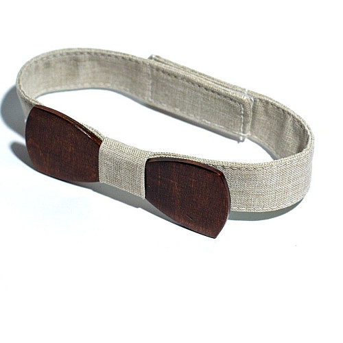 Деревянная галстук бабочка Gofin детская класическая темная GBDH-8055