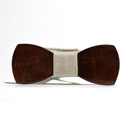 Деревянная галстук бабочка Gofin детская класическая темная GBDH-8055