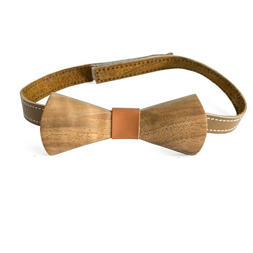 Деревянная галстук бабочка Gofin объемная с круглыми углами GBDH-8003