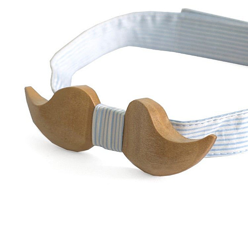 Дерев'яний краватка метелик Gofin об’ємний вуса світлі GBDH-8009