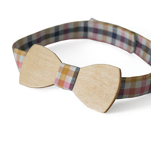 Деревянная галстук бабочка Gofin классической формы GBDH-8010