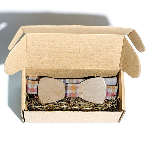 Деревянная галстук бабочка Gofin классической формы GBDH-8010