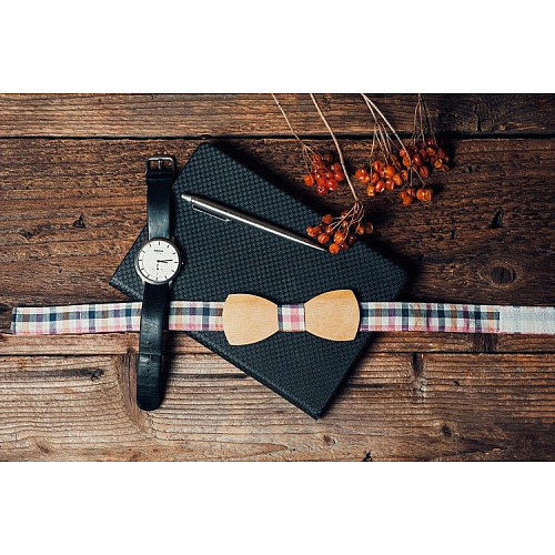 Деревянная галстук бабочка Gofin классической формы GBDH-8010