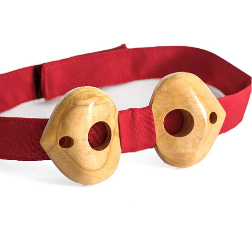 Деревянная объемная галстук бабочка Gofin купол с отворами GBDH-8019