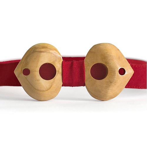 Деревянная объемная галстук бабочка Gofin купол с отворами GBDH-8019