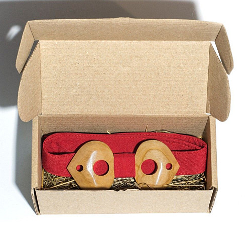 Деревянная объемная галстук бабочка Gofin купол с отворами GBDH-8019