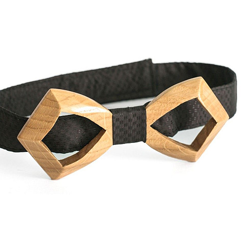 Деревянная галстук бабочка Gofin объемная с вырезом GBDH-8020