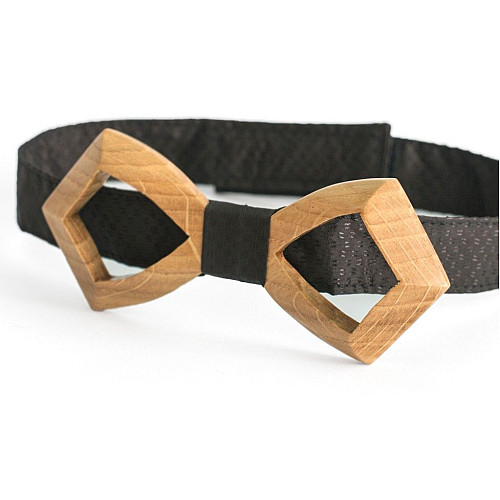 Деревянная галстук бабочка Gofin объемная с вырезом GBDH-8020