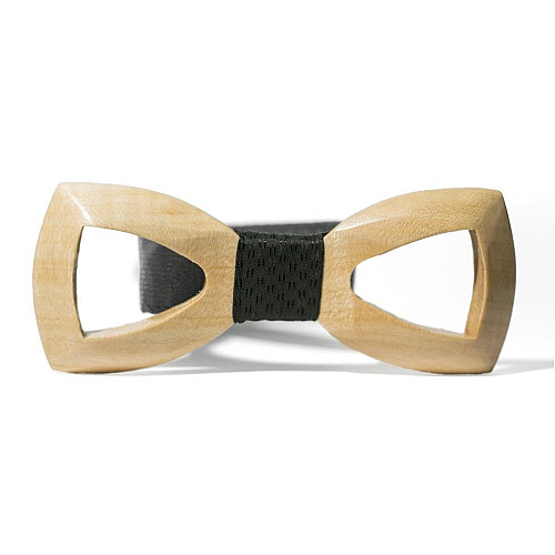 Деревянная галстук бабочка Gofin объемная с вырезом GBDH-8034