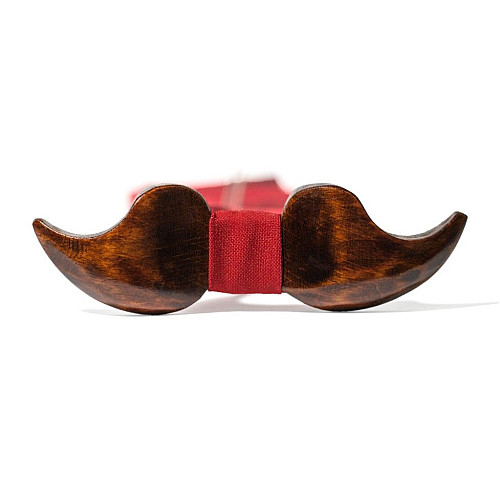 Деревянная галстук бабочка Gofin объемная усы GBDH-8035