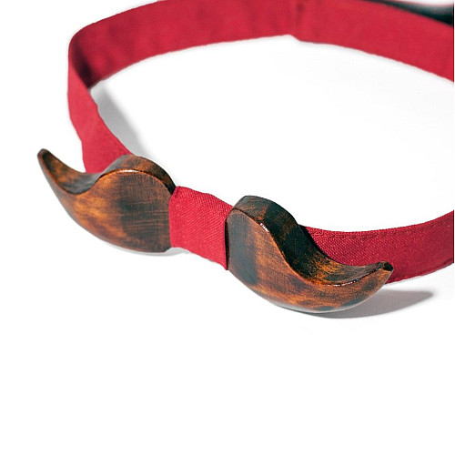 Деревянная галстук бабочка Gofin объемная усы GBDH-8035